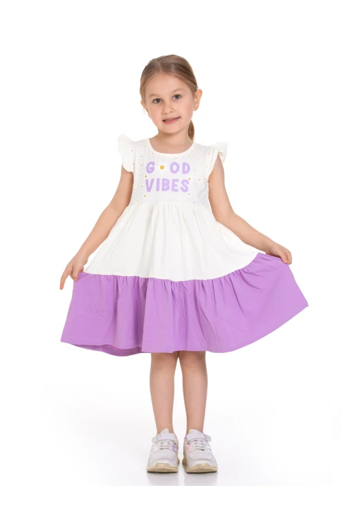 Good Vibes Baskılı Elbise 73502