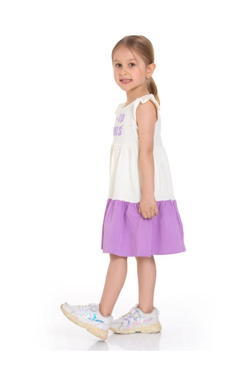 Good Vibes Baskılı Elbise 73502