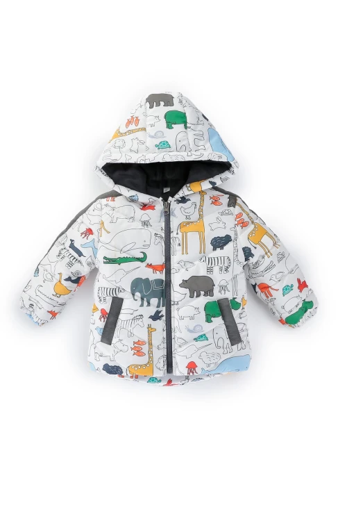 Hayvan Desenli Erkek Bebek Mont 51313