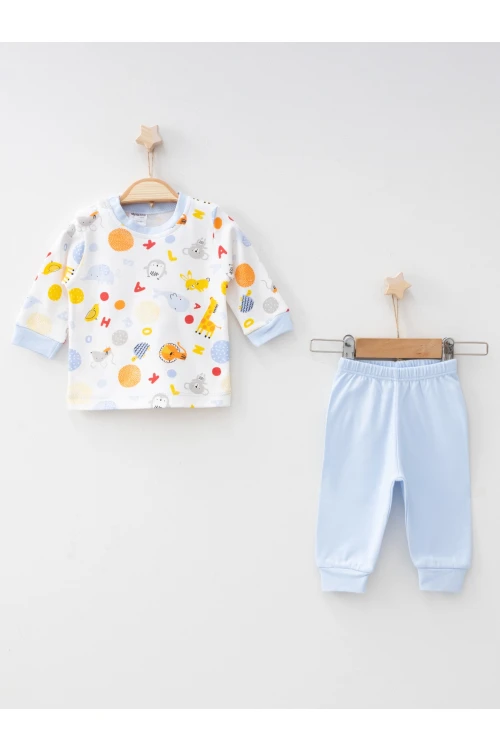 Hayvanlar Desenli Pijama Takımı 2406