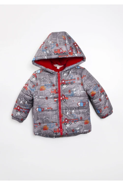 İtfaiye Desenli Erkek Bebek Mont 22325