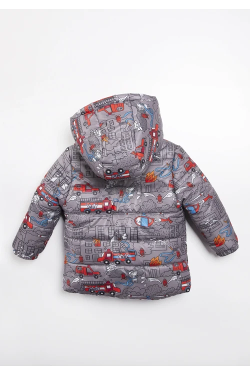 İtfaiye Desenli Erkek Bebek Mont 22325