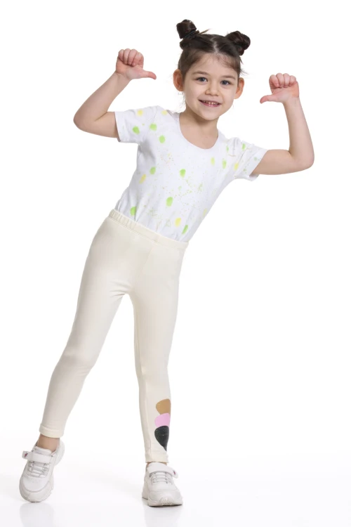 Kalp Baskılı 2 li Tayt 54873