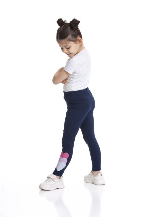 Kalp Baskılı 2 li Tayt 54873