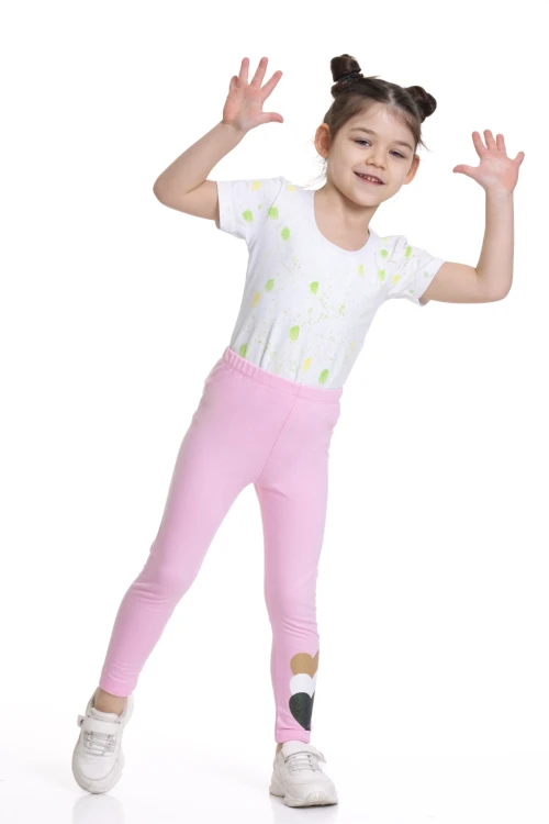 Kalp Baskılı 2 li Tayt 54873