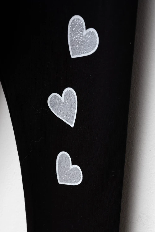 Kalp Baskılı 2li Tayt 54872-1