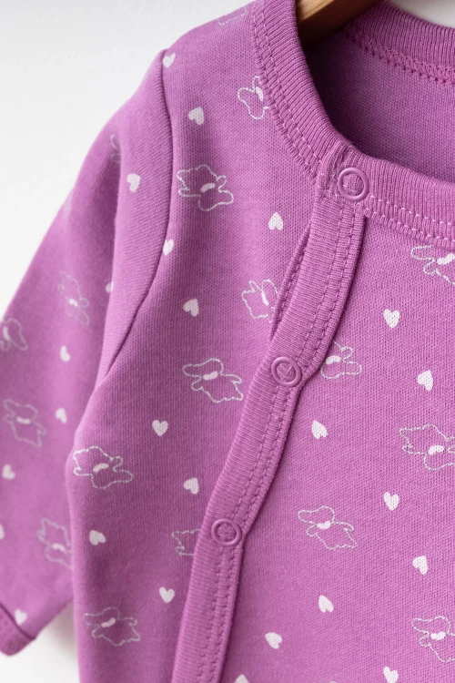 Kalp Desenli Kız Bebek Verev Tulum 1002