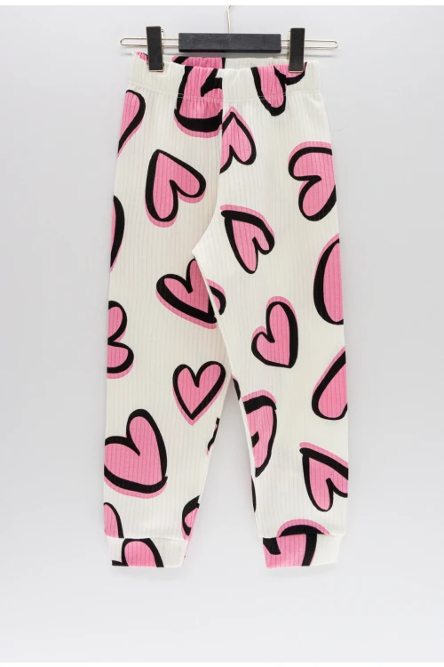 Kalp Desenli Pijama Takımı 11218