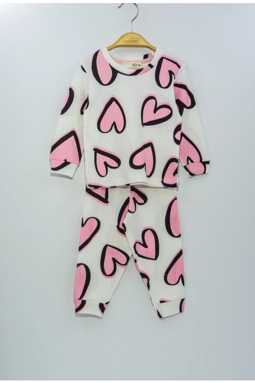Kalp Desenli Pijama Takımı 23222