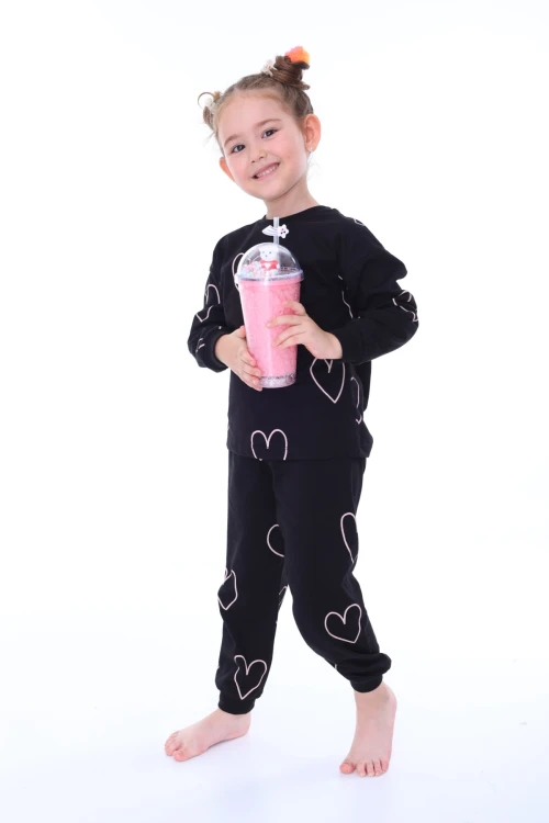 Kalp Desenli Pijama Takımı 31208