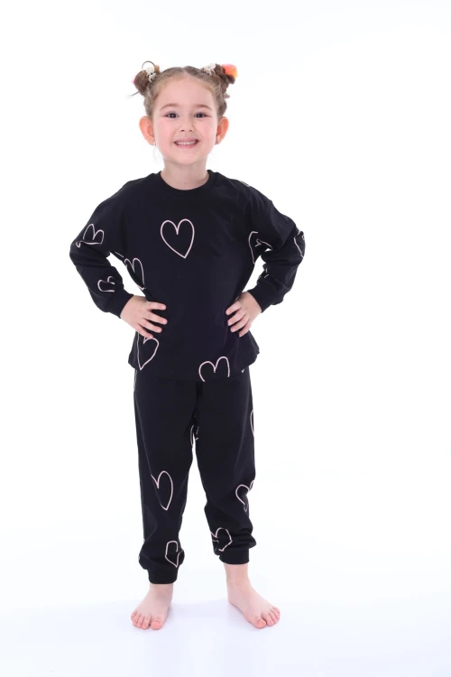 Kalp Desenli Pijama Takımı 31208