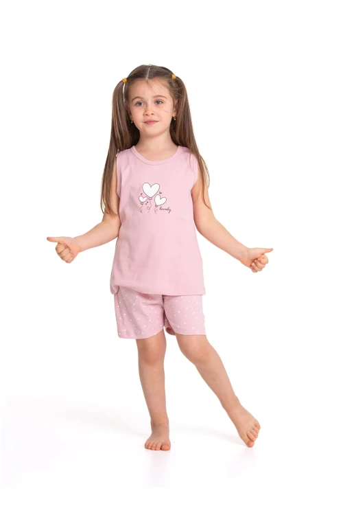 Kalpli Baskılı Şortlu Pijama Takım 54332