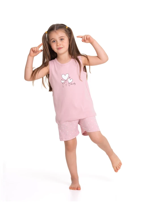 Kalpli Baskılı Şortlu Pijama Takım 54332