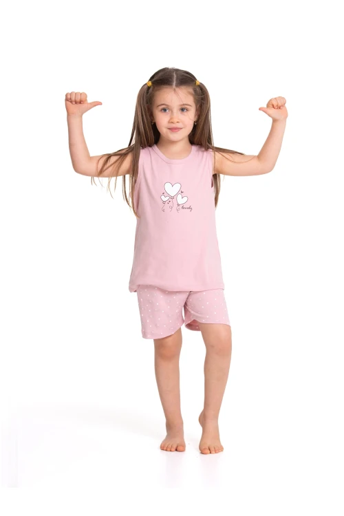Kalpli Baskılı Şortlu Pijama Takım 54332