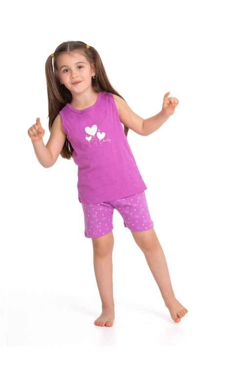 Kalpli Baskılı Şortlu Pijama Takım 54332