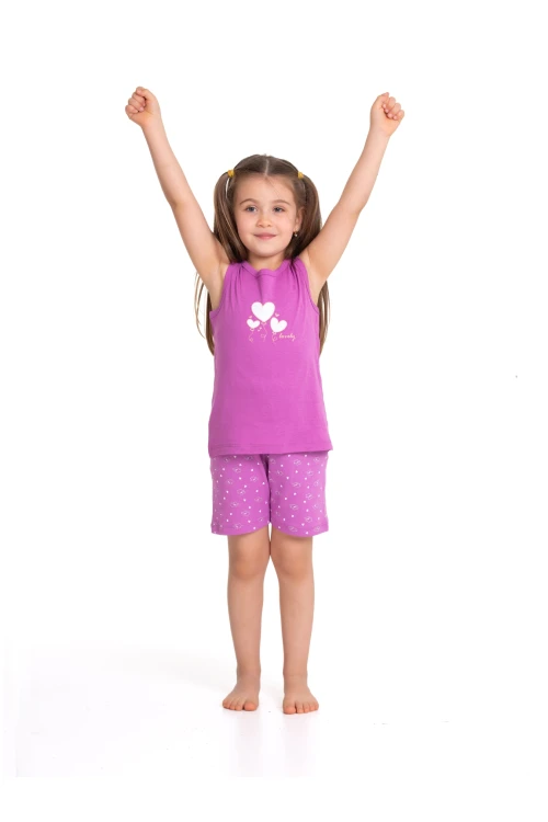 Kalpli Baskılı Şortlu Pijama Takım 54332