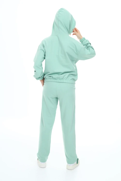 Kapşonlu Cep Detaylı Kız Çocuk Takım 5046