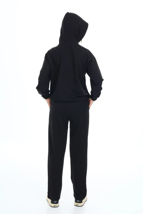 Kapşonlu Cep Detaylı Kız Çocuk Takım 5046