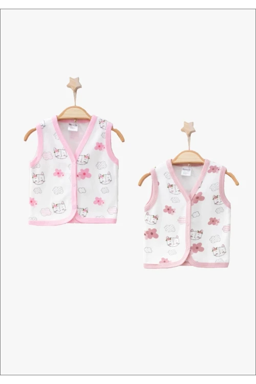 Kedi Desenli 2li Yelek 9631-2