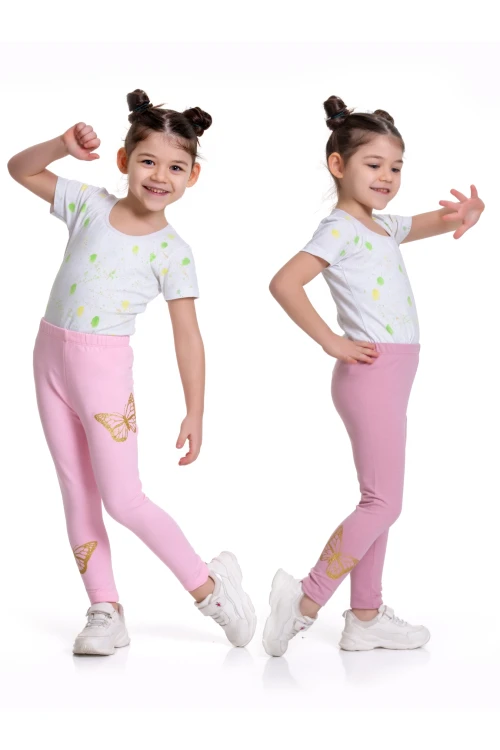 Kelebek Baskılı 2li Tayt 54875