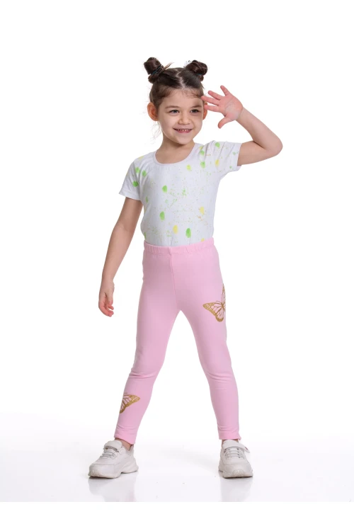 Kelebek Baskılı 2li Tayt 54875