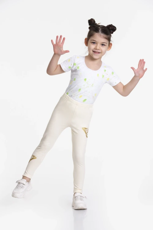 Kelebek Baskılı 2li Tayt 54875