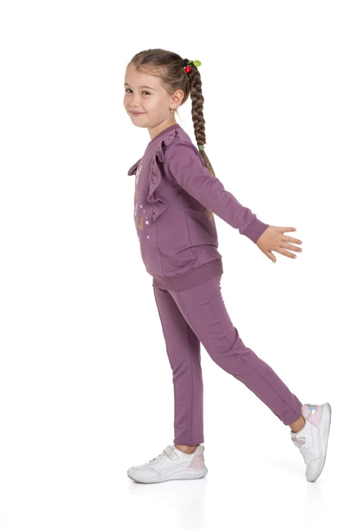 Kelebek Baskılı Fırfırlı Takım 54308-1