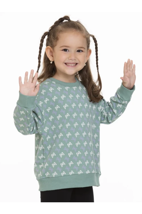 Kelebek Baskılı Sweat 54755
