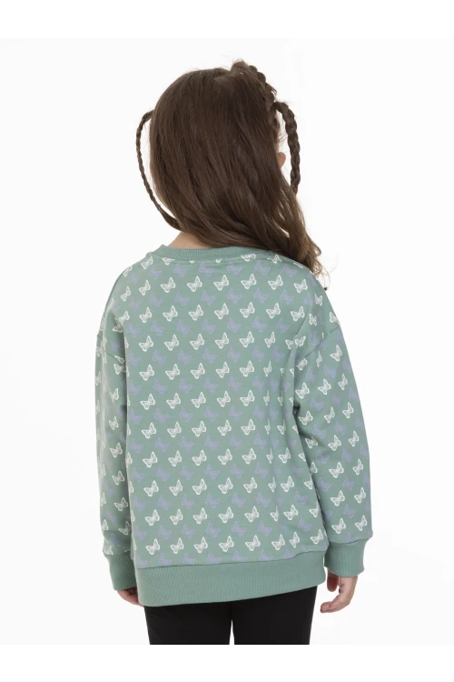 Kelebek Baskılı Sweat 54755
