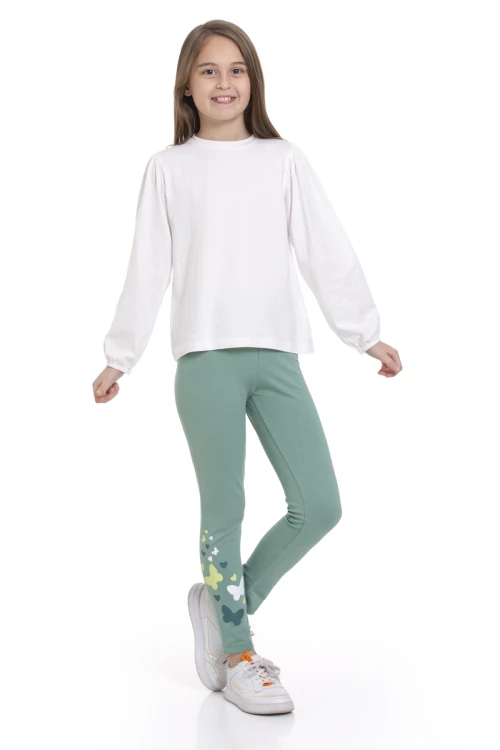 Kelebek Baskılı Tayt 54881