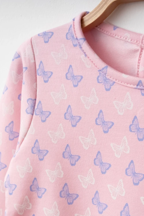 Kelebek Desenli Elbise 73517