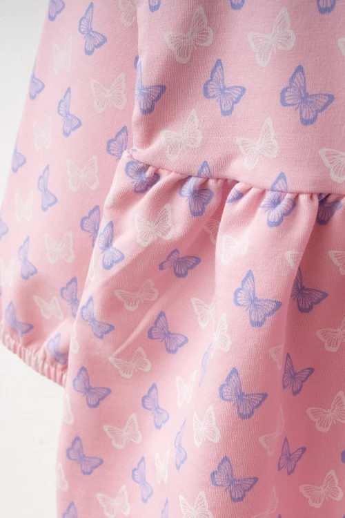 Kelebek Desenli Elbise 73517