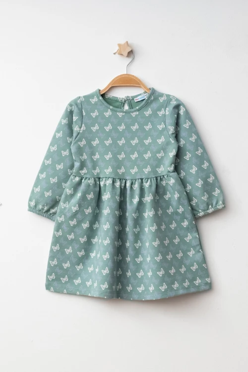 Kelebek Desenli Elbise 73517