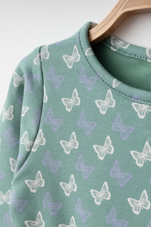 Kelebek Desenli Elbise 73517