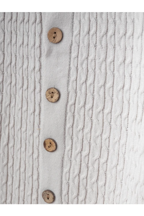 Kendinden Desenli Bebek Şapkalı Triko Takım 4031