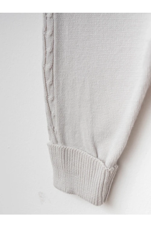 Kendinden Desenli Bebek Şapkalı Triko Takım 4031