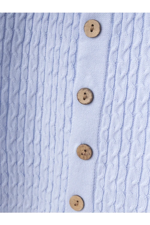 Kendinden Desenli Bebek Şapkalı Triko Takım 4031