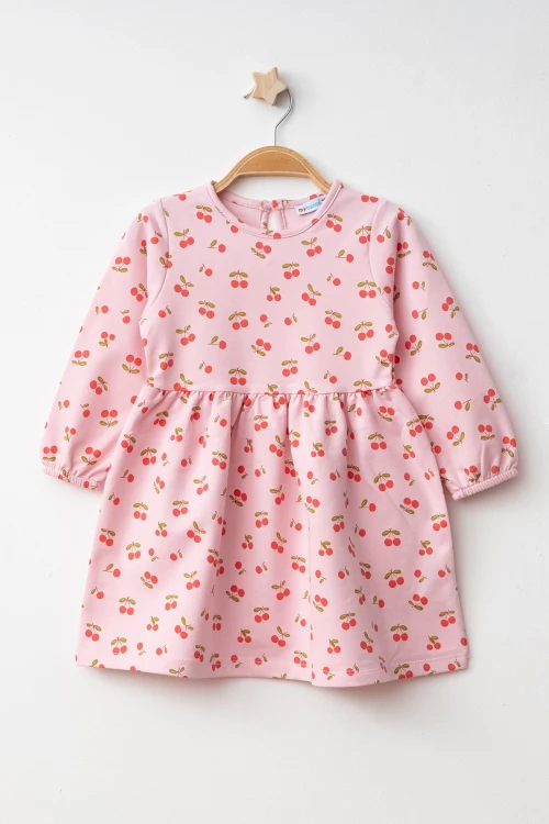 Kiraz Desenli Elbise 73518