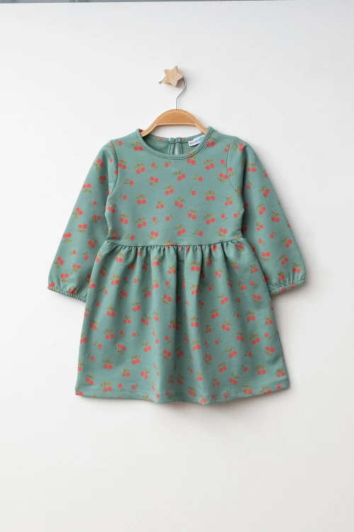 Kiraz Desenli Elbise 73518