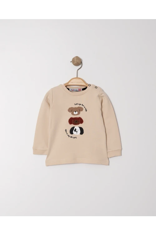 Köpek Kafası Baskılı Sweat 11896