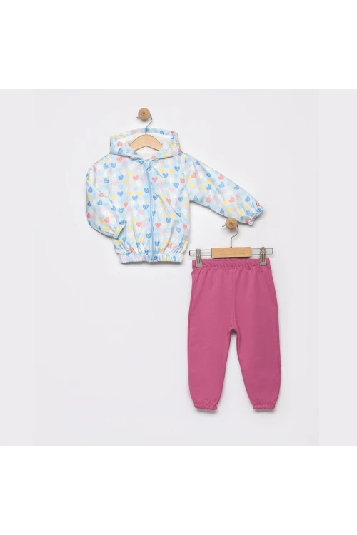 Love Baskılı Yağmurluklu Takım 6151