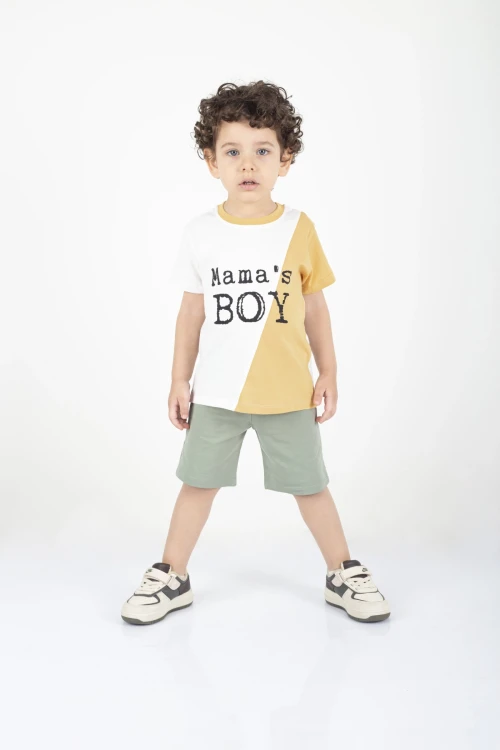 Mamas Boy Baskılı Takım 15245