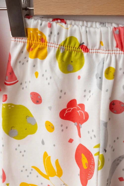 Meyve Sebze Baskılı Pamuklu Pijama Takımı 45165