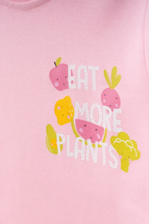 Meyve Sebze Baskılı Pamuklu Pijama Takımı 45165