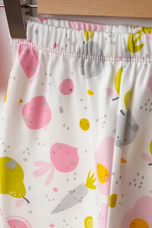 Meyve Sebze Baskılı Pamuklu Pijama Takımı 45165