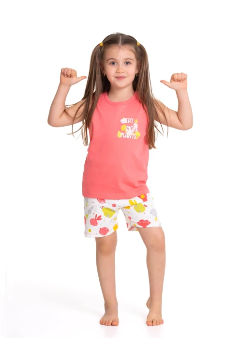 Meyve Sebze Baskılı Şortlu Pijama Takım 54333