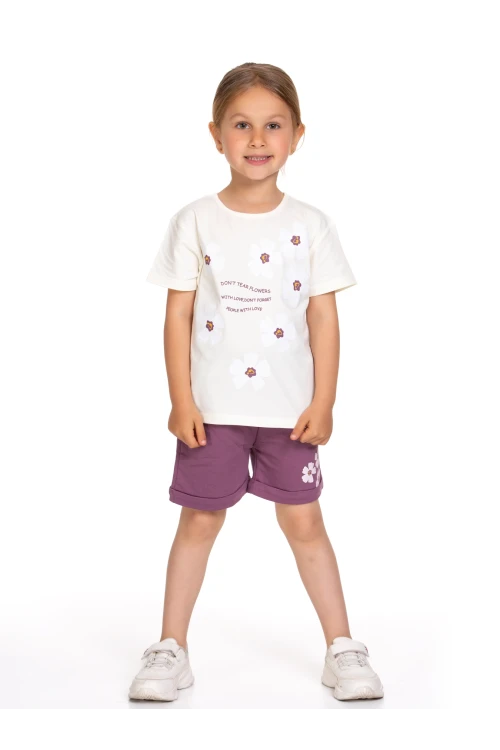 Papatya Baskılı Şortlu Takım 73205