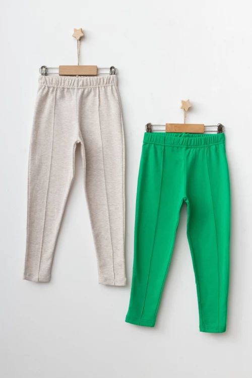 Nervurlu Ribana 2li Tayt 54880