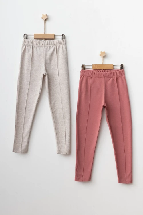 Nervurlu Ribana 2li Tayt 54880