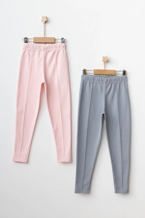 Nervurlu Ribana 2li Tayt 54880